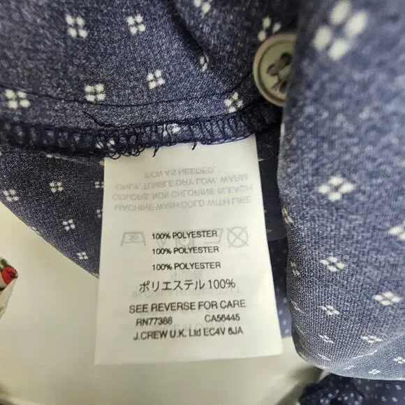 J. Crew Womens Foulard Floral Wrap Top Size L Classic Preppy Drapey Old Money - Picture 8 of 10